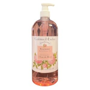 Crabtree & Evelyn Rosewater Bath and Shower Gel Jumbo Size 33.8 Fl Oz